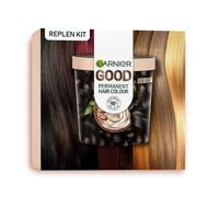 Garnier Good Permanent Hair Dye Replen Kit, 3.0 Dark Chocolate Brown, Up To 100% Grey Coverage, 8 Weeks Long-Lasting Colour, No-Drip Application