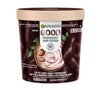 Garnier GOOD Permanent Hair Dye 4.52 Cherry Cola Brown, Up to 100% grey coverage, 8 weeks long-lasting colour, No-drip application