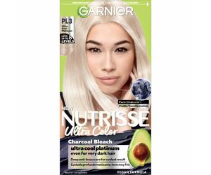 Garnier Hair Color Nutrisse Ultra Color Nourishing Crme PL3 Charcoal Bleach (Cool Platinum) Permanent Hair Dye 1 Count (Packaging May Var
