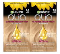 Garnier Hair Color Olia Ammonia-Free Brilliant Color Oil-Rich Permanent Hair Dye 9.0 Light Blonde 2 Count (Packaging May Vary)