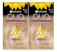 Garnier Hair Color Olia Ammonia-Free Brilliant Color Oil-Rich Permanent Hair Dye, 9 1/2.1 Lightest Ash Blonde, 1 Count (Pack of 2)
