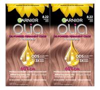Garnier Hair Color Olia AmmoniaFree Brilliant Color OilRich Permanent Hair Dye 8.22 Medium Rose Gold 2 Count (Packaging May Vary)