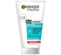 Garnier Hautklar 3 in 1 Gesichtsreinigung für unreine Haut, Reinigung, Peeling und Maske, Mit Salizylsäure und Tonerde, 1 x 150 ml