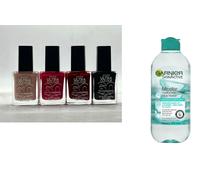 Garnier Hyaluronic Aloe Micellar Cleansing Water 400ml and 4 X Avon Nail Varnish