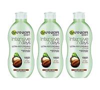 Garnier Intensive 7 Days Shea Butter & Probiotic Extract Body Lotion 400ml x Pack of 3, Ultra Replenishing Soothing Moisturiser, Up to 7 Days Hydration, For Very Dry Skin, Fast Absorbing & Non Greasy