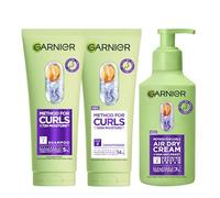 Garnier Method for Curls Curl Care Starter Routine Set - Shampoo, Conditioner & Air Dry Cream for Hydrated Defined Curls