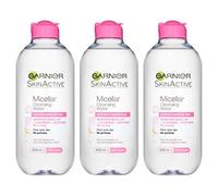 Garnier Micellar Cleansing Water Sensitive Skin, Soothing Face and Eye Make-Up Remover and Cleanser 400 ml Pack of 3