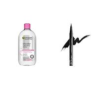 Garnier Micellar Water Facial Cleanser Sensitive Skin 700 ml With NYX Professional Makeup Epic Ink Eye Liner, Felt Tip Liner Pen, Waterproof, Vegan Formula, Black