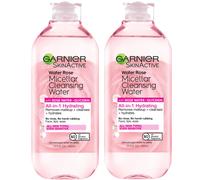 Garnier Micellar Water with Rose Water and Glycerin Hydrating Facial Cleanser & Makeup Remover For All Skin Types Vegan Cruelty Free 13.5 Fl