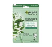 Garnier Moisture Bomb Tissue Mask, Green Tea Hydrating Tissue Face Sheet Mask Combination Skin 32 g