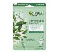 Garnier Moisture Bomb Tissue Mask, Green Tea Hydrating Tissue Face Sheet Mask Combination Skin 32 g