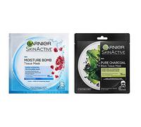 Garnier Moisture Bomb Pomegranate Hydrating and Charcoal Tissue Mask Bundle