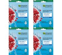 Garnier Moisture Bomb Pomegranate Hydrating Sheet Face Mask 6g (Set Of 4)