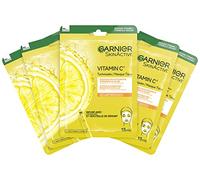 Garnier Moisturising Cloth Masks for Sensitive Skin, with Hyaluronic Acid and Vitamin C, for Radiant Skin and Glow Effect, SkinActive, 5 x 1 Masks