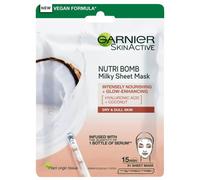 Garnier Nutri Bomb Milky Face Sheet Mask Coconut and Hyaluronic Acid for Hydrated Glowing Skin 28 g