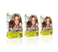 Garnier Nutrisse 6.3 Golden Light Brown Permanent Hair Dye, Pack of 3