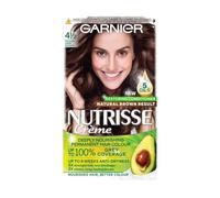 Garnier Nutrisse Crème Hair Dye, Vegan, 4.5 Medium Dark Brown. Provides 100% grey coverage and rich, natural-looking 8-week colour. Gentle, no-ammonia, and vegan for beautiful medium dark brown.
