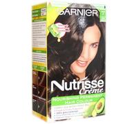 Garnier Nutrisse Ultra Crème Vegan Hair Dye, Delivers 100% Grey Coverage and Deep, Lustrous 8-Week Colour, Gentle, No-Ammonia, Vegan, Rich Colour, Shade: Natural Dark Brown