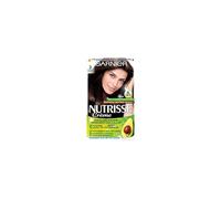 Garnier Nutrisse Dark Brown Hair Dye Permanent, Up to 100 Percent Grey Hair Coverage, with NEW 5 Oils Conditioner - 3.0 Darkest Brown