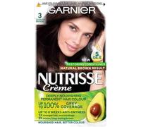 Garnier Nutrisse Ebony 3 Darkest Brown Permanent Hair Dye