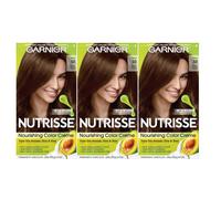Garnier Nutrisse Nourishing Color Creme 50 Medium Natural Brown 3-Pack (Packaging May Vary)