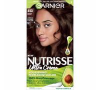 Garnier Nutrisse Nourishing Hair Color Creme, 413 Bronze Brown, 1 Kit