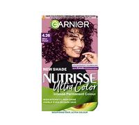 Garnier Nutrisse Ultra Color 4.26 Ultra Violet Permanent Hair Dye, Electrifying Bold 8-Week Colour, Up to 100% Grey Coverage, Vegan Formula for 3x Shinier & Stronger Hair with 5-Oil Conditioner