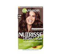 Garnier Nutrisse Ultra Color Hair Dye. For 100% Grey Coverage and a cool sophisticated 8-week colour, No-ammonia, Vegan formula, Modern Iced Coffee Tone, Shade: 4.15 Iced Coffee Brown