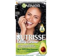 Garnier Nutrisse Ultra Color Permanent Hair Dye, 1 Black,Free