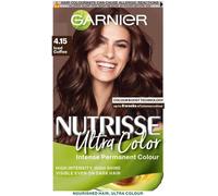Garnier Nutrisse Ultra Color Permanent Hair Dye, 4.15 Iced Coffee, Brown,Free