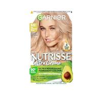 Garnier Nutrisse Ultra Crème Hair Dye, 9.12 Very Light Pearly Blonde | Up to 100% Grey Coverage, Rich Long-Lasting 8-W olour, 5x Stonger Hair, 2x Shiner Hair, No-Ammonia, Vegan Formula