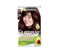 Garnier Nutrisse Ultra Crème 3.23 Dark Quartz Brown Permanent Hair Dye, Multi-Dimensional 8-Week Long Lasting Colour, 100% Grey Coverage, Vegan Formula for 5x Stronger Hair & Intense Radiance