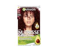 Garnier Nutrisse Ultra Crème Permanent Hair Dye, 3.6 Deep Reddish Brown | Up to 100% Grey Coverage, Rich Long-Lasting 8-W olour, 5x Stonger, 2x Shiner Hair, No-Ammonia, Vegan Formula