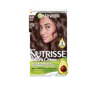 Garnier Nutrisse Ultra Crème Permanent Hair Dye, 5.12 Glacial Brown | Up to 100% Grey Coverage, Rich Long-Lasting 8-W olour, 5x Stonger, 2x Shiner Hair, No-Ammonia, Vegan Formula