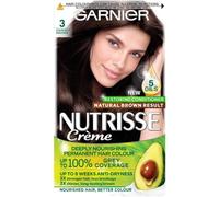 Garnier Nutrisse Ultra Crème Permanent Hair Dye, Up to 100% 3 Darkest Brown