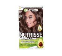 Garnier Nutrisse Ultra Crème Vegan Hair Dye, 5.12 Glacial Brown. Offers 100% grey coverage and cool, sophisticated 8-week colour. This no-ammonia, vegan formula cares for your hair while coloring.