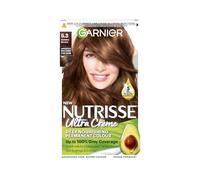 Garnier Nutrisse Ultra Crème Vegan Hair Dye, 5.3 Golden Brown. For 100% grey coverage and warm, shimmering 8-w olour. This no-ammonia, vegan formula gives your hair a beautiful golden glow.