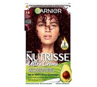 Garnier Nutrisse Ultra Crme Dye, Vegan, 3.6 Deep Reddish Brown, Vibrant, Warm Hair Hue