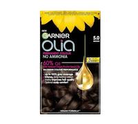 Garnier Olia 5.0 Brown Permanent Hair Dye, Up to 100% Grey Hair Coverage,