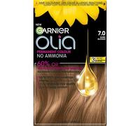 Garnier Olia 7.0 Dark Blonde No Ammonia Permanent Hair Dye 1 color crème, 1 developer, 1 conditioner, 2 gloves