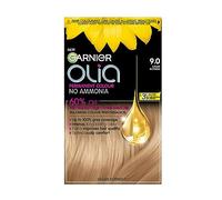 Garnier Olia 9.0 Light Blond, oil-powered, no-ammonia. 100% grey coverage. Luminous, long-lasting, vibrant light blonde hair color with incredible shine and softness.
