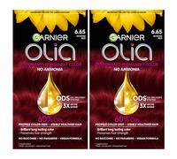 Garnier Olia Hair Color Oil Powered Ammonia Free Permanent Hair Dye for Long-Lasting Hair Color 6.65 Intense Red 2 Hair Dye Kits