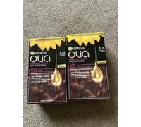 Garnier Olia Permanent Hair Colour 2 x 5.35 CHOCOLATE BROWN No ammonia 60% Oil