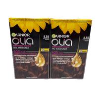 Garnier Olia Permanent Hair Colour 2 x 5.35 CHOCOLATE BROWN No ammonia 60% Oil