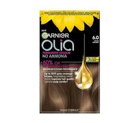 Garnier Olia Permanent Hair Dye, No Ammonia, Full Grey Coverage, Long-lasting Colour & Shine, Vegan Formula, Colour: 6.0 Light Brown, 230g