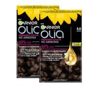 Garnier Olia Permanent Hair Dye No Ammonia Long Lasting 5.0 Brown Doub