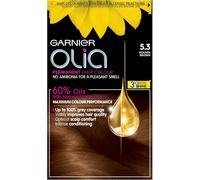 Garnier Olia Permanent Hair Dye, Up to 100% 1 Count (Pack of 1), Golden Brown