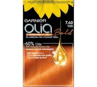 Garnier Olia Permanent Hair Dye, Up to 100% Grey 7.40 Intense Copper