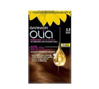 Garnier Olia Permanent Hair Dye, Up to 100% Grey Hair Coverage, No Ammonia, 5.3 Golden Brown
