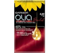 Garnier Olia Red Hair Dye Permanent, Up to 100% Grey Hair Coverage, No Ammonia